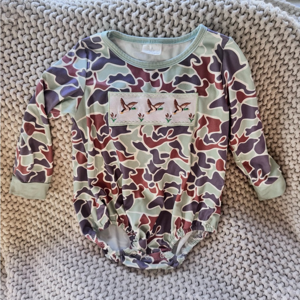 Mallard Appliqué Camo Onsie